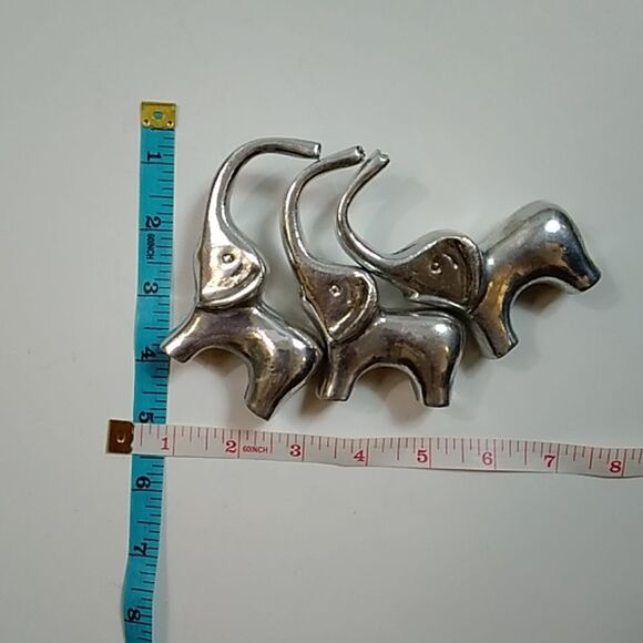 By Tree Vintage Elephant Ring Holder 💍 Metal 3 Pc - Picture 8 of 11